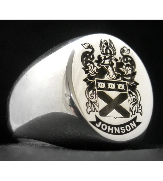 Johnson Family Crest Ring