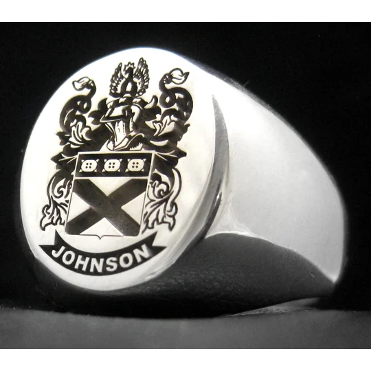 Johnson Family Crest Ring