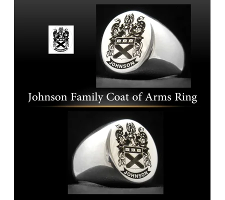 Johnson Family Crest Ring