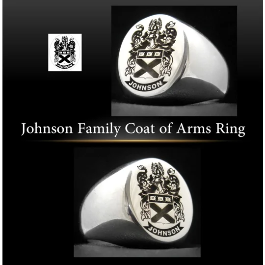 Johnson Family Crest Ring