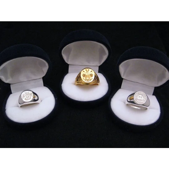 Solid Gold Custom Made Family Crest Antique Ring