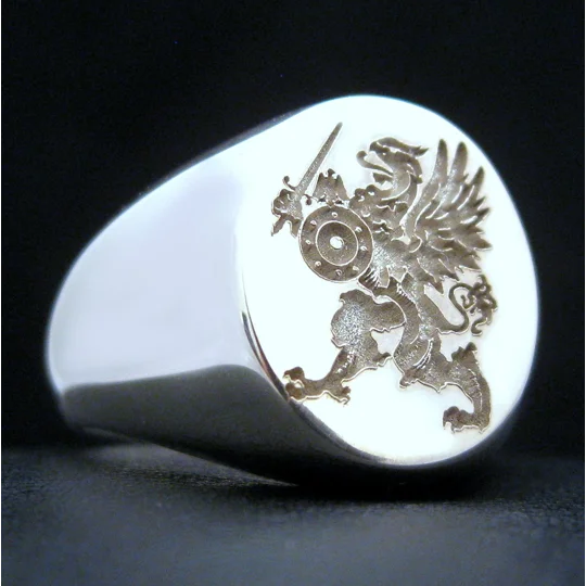 Griffin Warrior Signet Ring