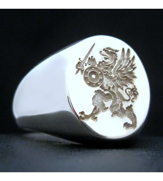 Griffin Warrior Signet Ring