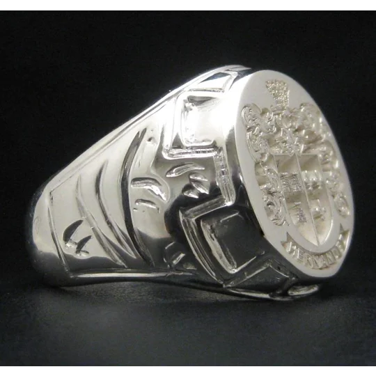 Design Your Own - Coat of Arms Ring - Castle Pattern