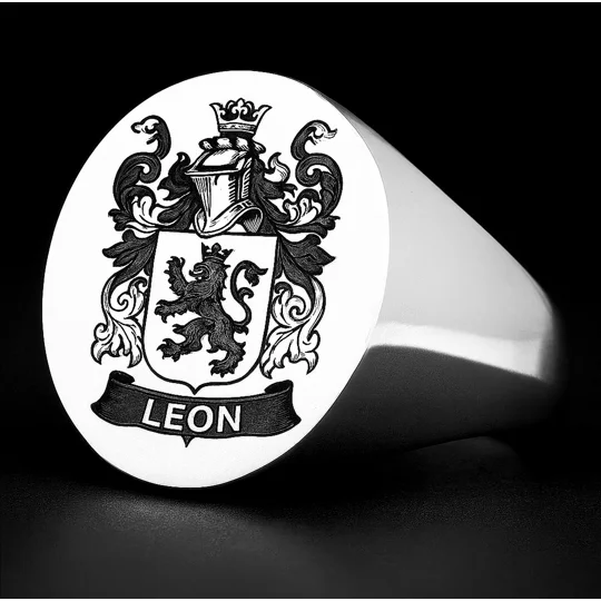Leon Family Crest Ring