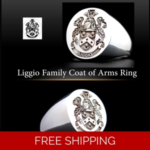 Liggio Family Crest Ring
