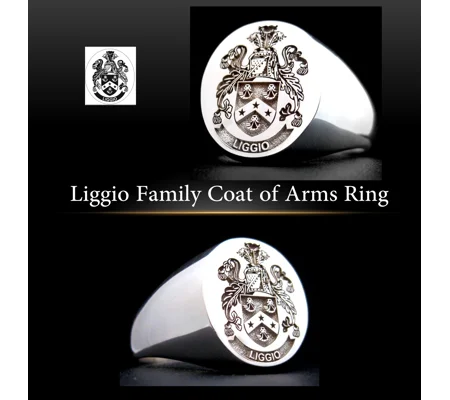 Liggio Family Crest Ring