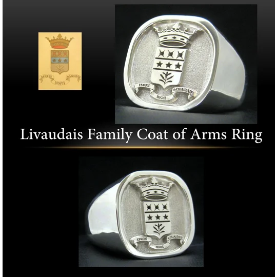 Livaudais Coat of Arms Ring