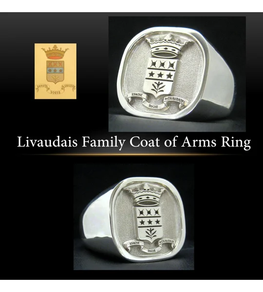 Livaudais Coat of Arms Ring