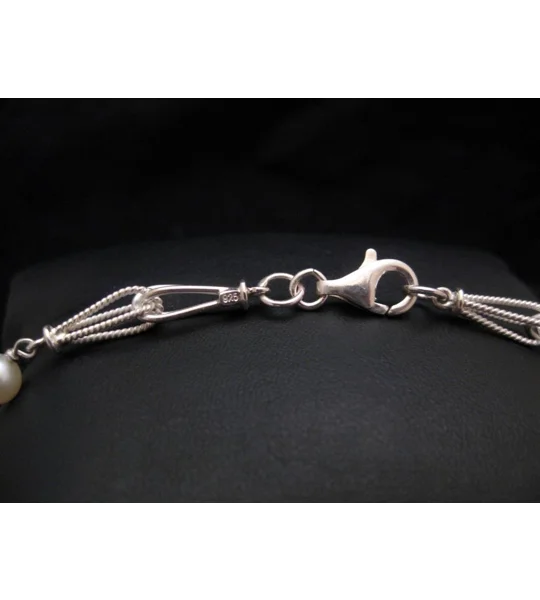 Handmade Necklace - Pearls Carnelians