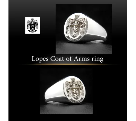 Lopes Coat of Arms Ring