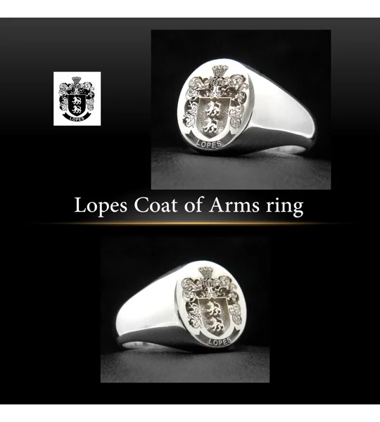 Lopes Coat of Arms Ring