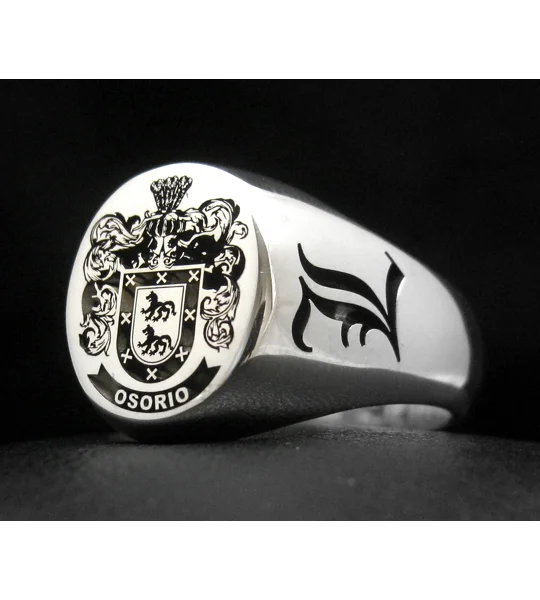 Oxidized Finish Signet Ring