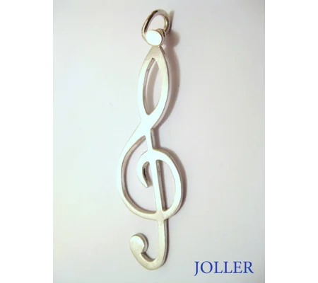 Treble Clef Note Pendant - Handmade 60mm