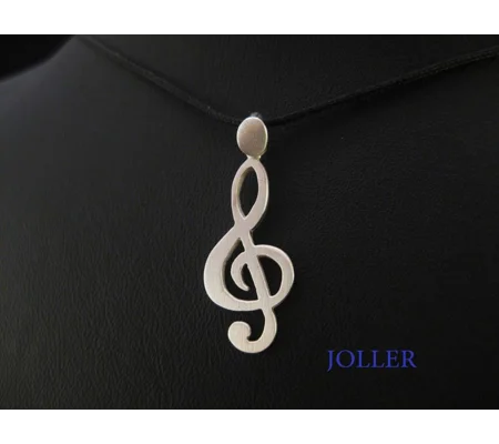 Music Pendant Treble Clef Note - Handmade