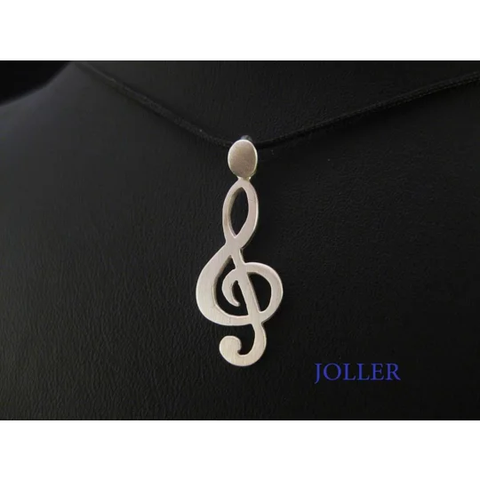 Music Pendant Treble Clef Note - Handmade