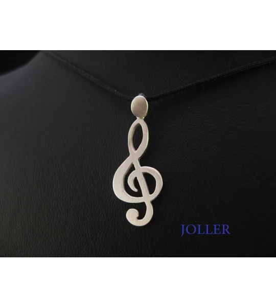 Music Pendant Treble Clef Note - Handmade