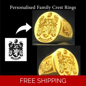 Personalised Family Crest Rings