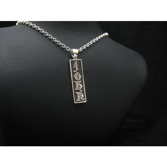 personalized name tag necklace