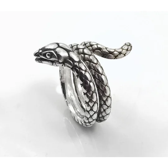 Silver Snake Ring Oxidized