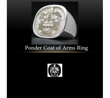 Ponder Coat of Arms Ring