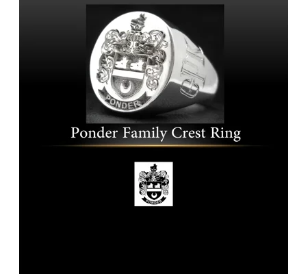 Ponder Family Crest Ring
