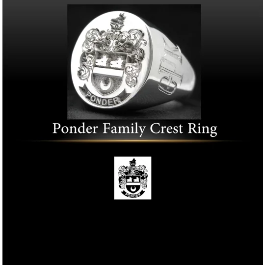 Ponder Family Crest Ring
