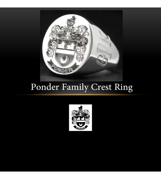 Ponder Family Crest Ring