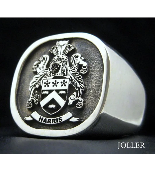Custom Made Family Crest Cushion Ring