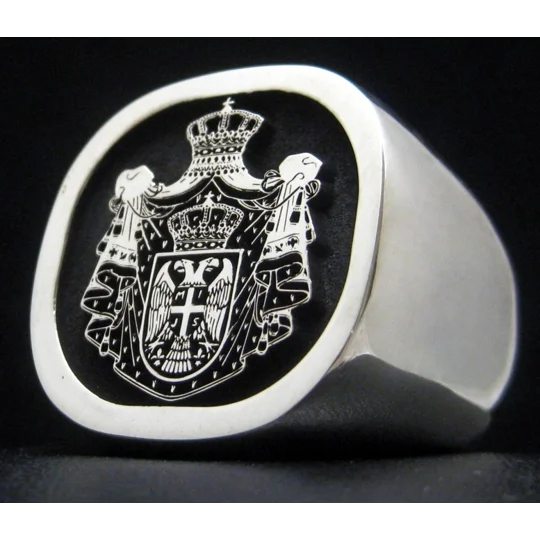 Custom Engraved Square Shape Large Rings
