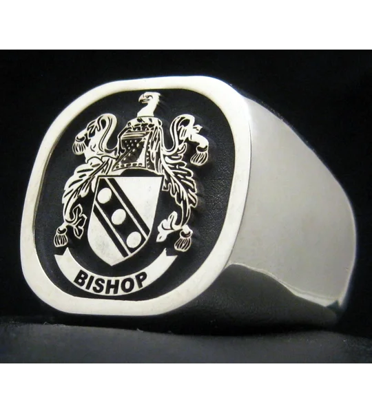 Custom Made Family Crest Cushion Ring