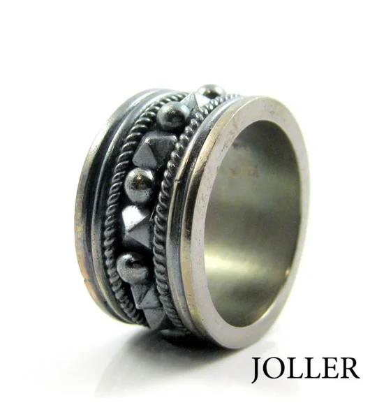 Men's Black Large Wedding Band