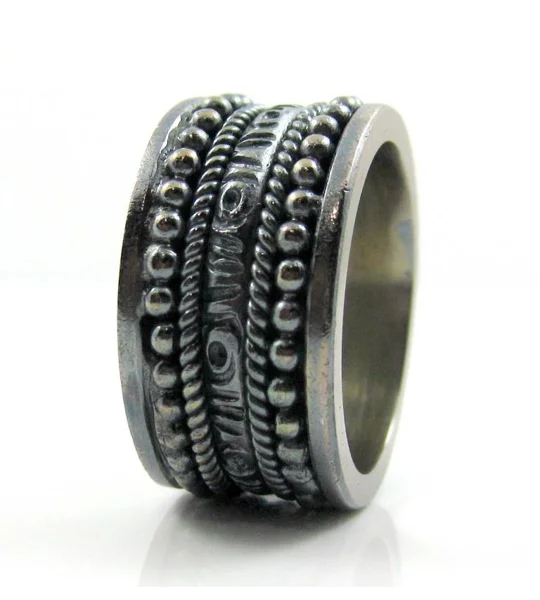 Men's Black Wedding Band - Handmade