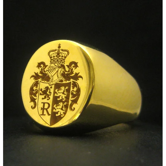 Rainey Family Crest Gold Ring