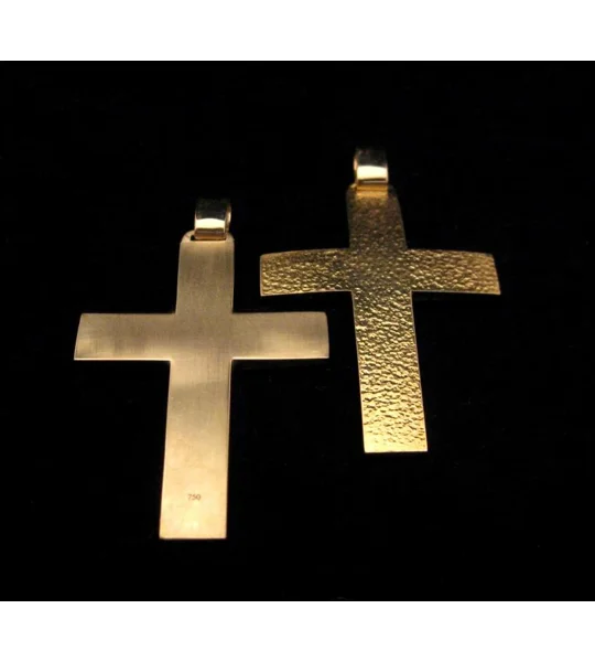 Hammered Gold Cross