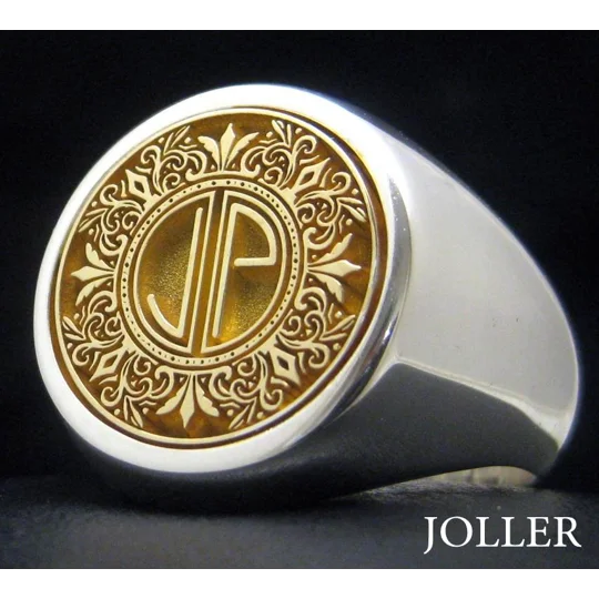 Custom Made Family Crest Ring - Any Logo - Round Signet Ring