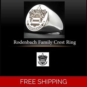 Rodenbach Family Crest Ring