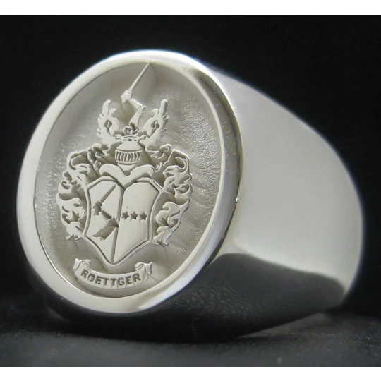 Roettger family crest ring