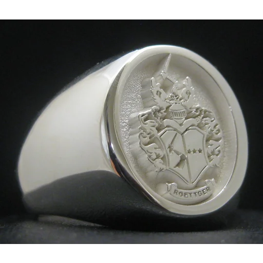 Roettger family crest ring