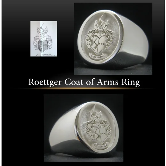 Roettger family crest ring