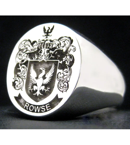 Rowse Family Crest Ring