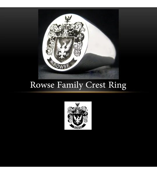 Rowse Family Crest Ring