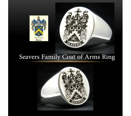 Seavers Family Crest Ring