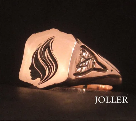 Solid Gold Custom Made Shield Ring