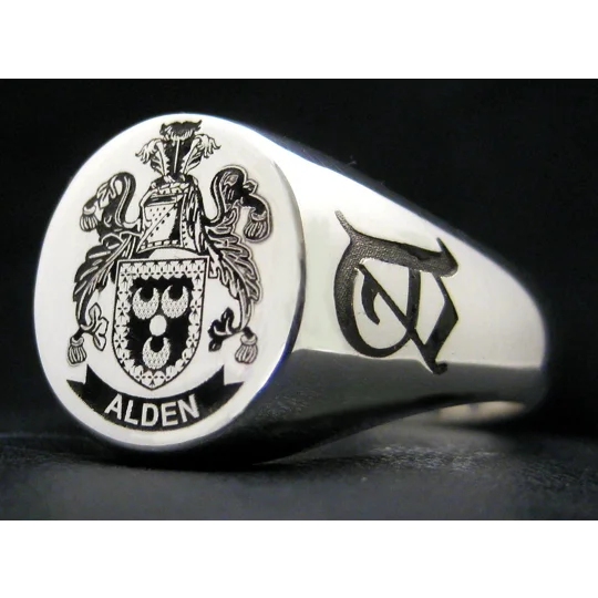 Family Coat of Arms Ring Custom Engraved