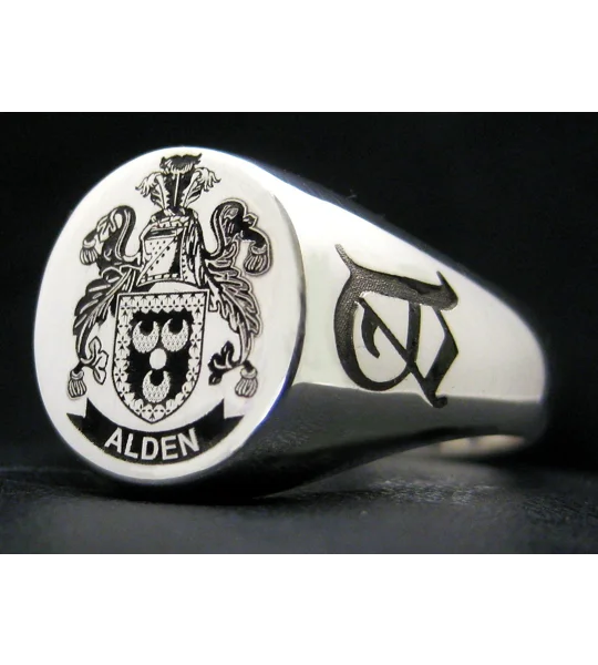 Family Coat of Arms Ring Custom Engraved