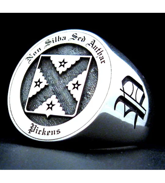 Custom Made Round Family Crest Ring