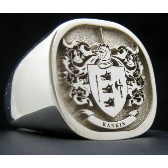 Custom Made Family Crest Cushion Ring