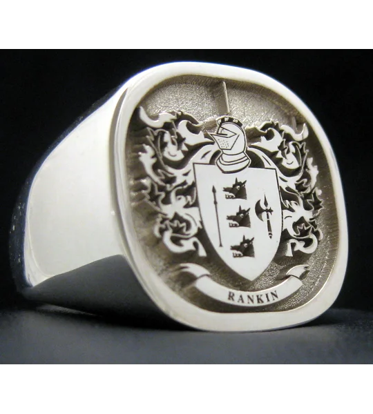 Custom Made Family Crest Cushion Ring