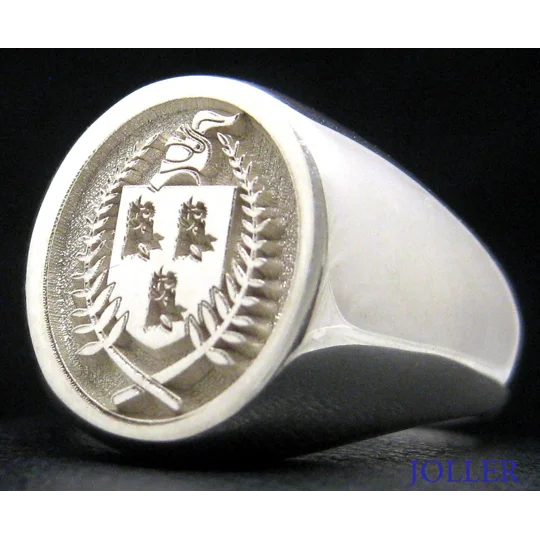 Family Coat of Arms Ring Custom Engraved